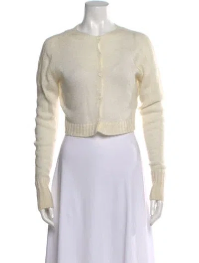 Pre-owned Danielle Guizio Crew Neck Sweater In Neutral