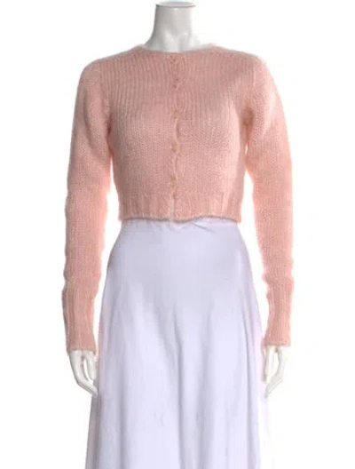 Pre-owned Danielle Guizio Crew Neck Sweater In Pink