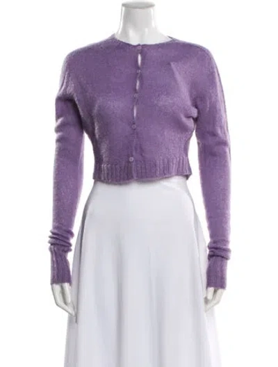 Pre-owned Danielle Guizio Crew Neck Sweater In Purple