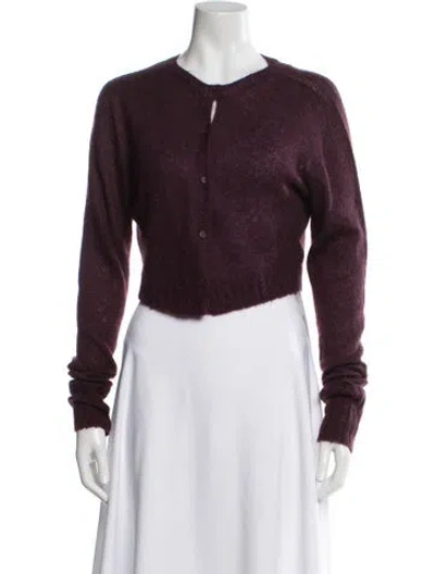 Pre-owned Danielle Guizio Crew Neck Sweater In Purple