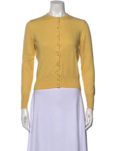 Pre-owned Danielle Guizio Crew Neck Sweater In Yellow
