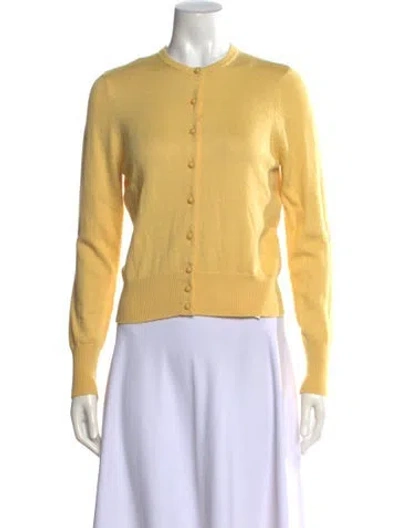 Pre-owned Danielle Guizio Crew Neck Sweater In Yellow