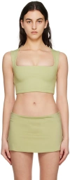 Danielle Guizio Green Celestial Tank Top In Sage Green