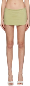Danielle Guizio Multi Strap Chiffon Mini Skirt In Sage Green