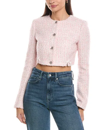 Danielle Guizio Guizio Colette Tweed Jacket In Pink
