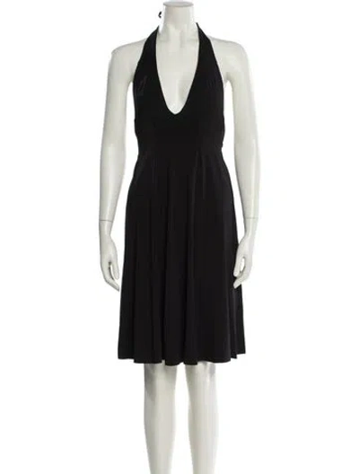 Pre-owned Danielle Guizio Halterneck Mini Dress W/ Tags In Black