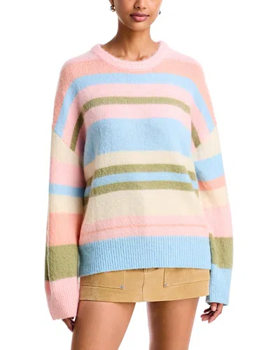 Danielle Guizio Hawley Oversized Brushed Knit Sweater In Pink