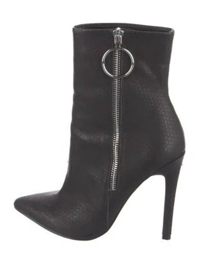 Pre-owned Danielle Guizio Leather Boots In Black