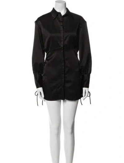 Pre-owned Danielle Guizio Mini Dress In Black