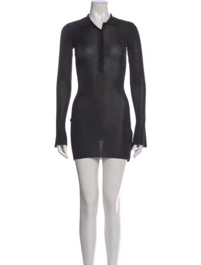 Pre-owned Danielle Guizio Mini Dress In Gray