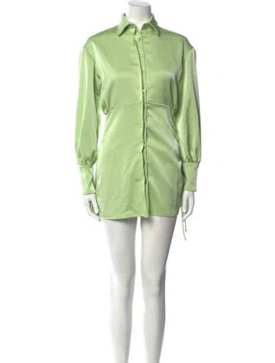 Pre-owned Danielle Guizio Mini Dress In Green