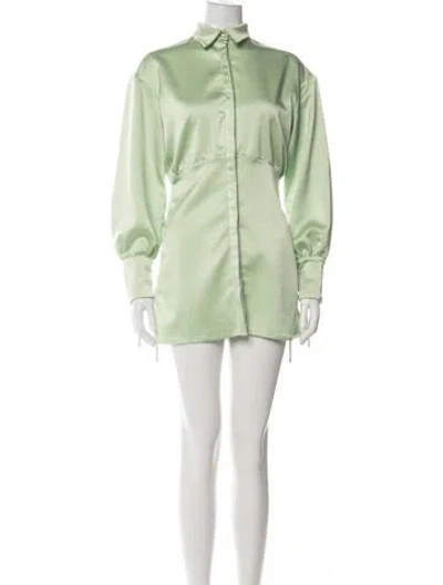 Pre-owned Danielle Guizio Mini Dress In Green
