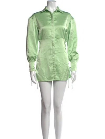 Pre-owned Danielle Guizio Mini Dress In Green