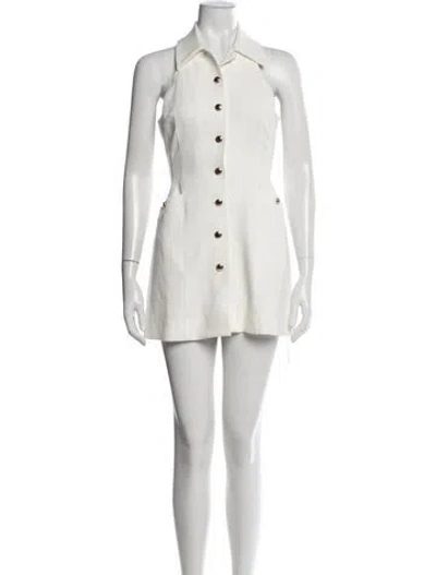Pre-owned Danielle Guizio Mini Dress In Neutrals