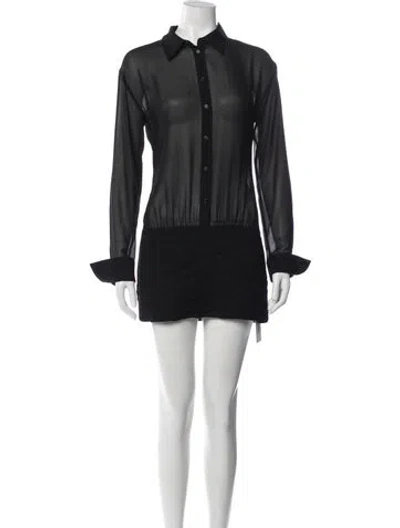 Pre-owned Danielle Guizio Mini Dress W/ Tags In Black