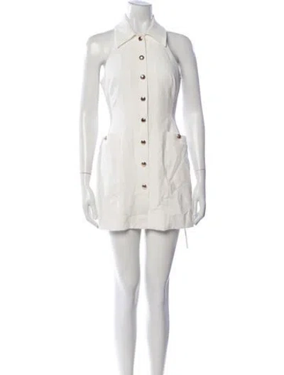 Pre-owned Danielle Guizio Mini Dress In White