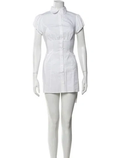Pre-owned Danielle Guizio Mini Dress In White