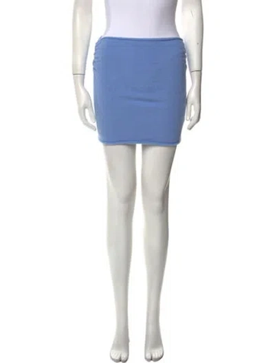 Pre-owned Danielle Guizio Mini Skirt In Blue