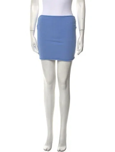 Pre-owned Danielle Guizio Mini Skirt In Blue