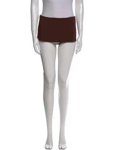 Pre-owned Danielle Guizio Mini Skirt In Brown