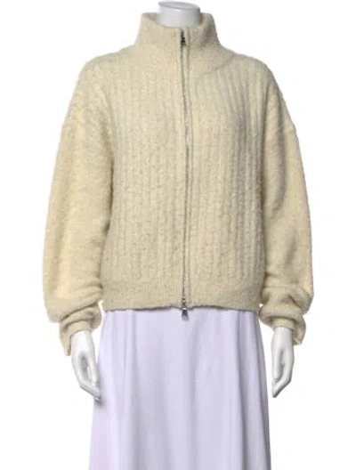 Pre-owned Danielle Guizio Mock Neck Sweater In Neutral
