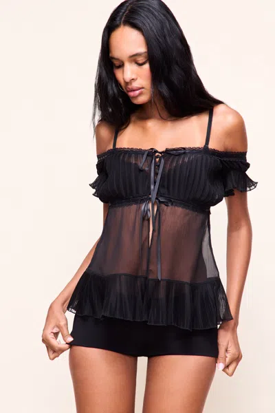 Danielle Guizio Ny Amorette Top In Black