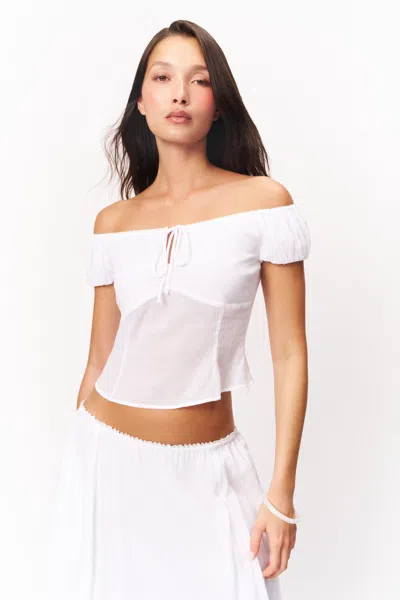Danielle Guizio Ny Anabella Top In White