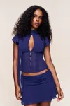 Danielle Guizio Ny Ara Top In Blue