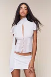 Danielle Guizio Ny Ara Top In White