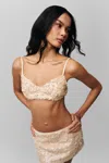 Danielle Guizio Ny Ari Sequin Top In Ivory