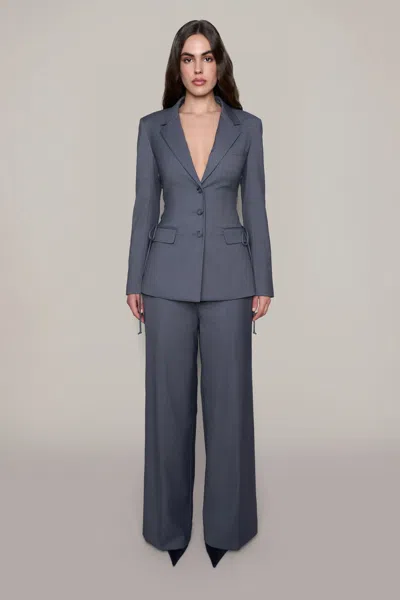 Danielle Guizio Ny Athalia Trouser In Stone Grey