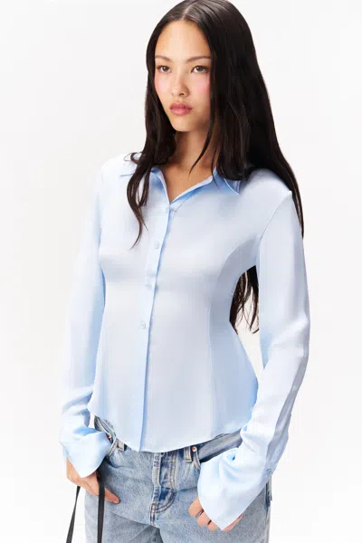 Danielle Guizio Ny Bianca Top In Periwinkle