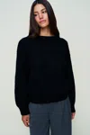 Danielle Guizio Ny Bobbie Oversized Wool Jumper In Black