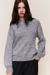 Danielle Guizio Ny Bobbie Oversized Wool Jumper In Gray