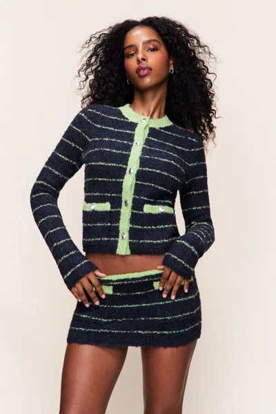 Danielle Guizio Ny Carline Cardigan In Multi