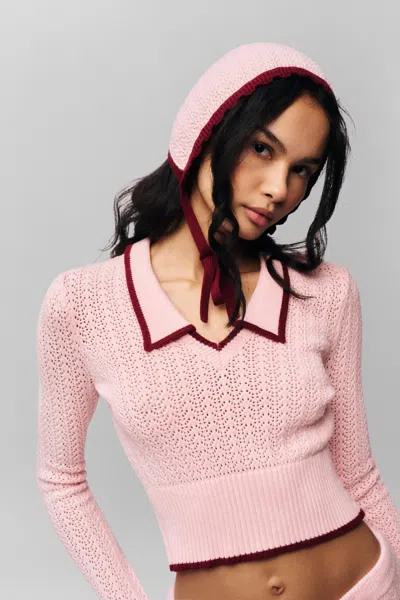 Danielle Guizio Ny Charlotte Pullover Knit In Ballet Slipper