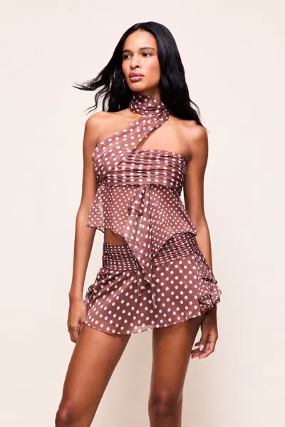 Danielle Guizio Ny Chiffon Slit Mini Skirt