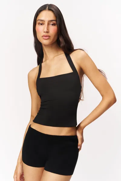 Danielle Guizio Ny Clara Knit Halter Top In Black