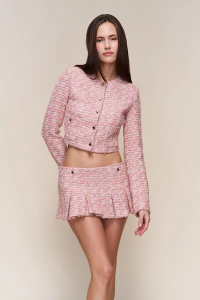 Danielle Guizio Ny Claudine Mini Skirt In Pink