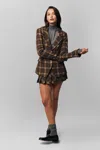 Danielle Guizio Ny Cooper Tartan Blazer In Multi