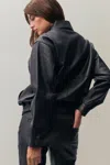 Danielle Guizio Ny Costa Leather Jacket In Black