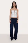 DANIELLE GUIZIO NY COTTON SCALLOP CORSET