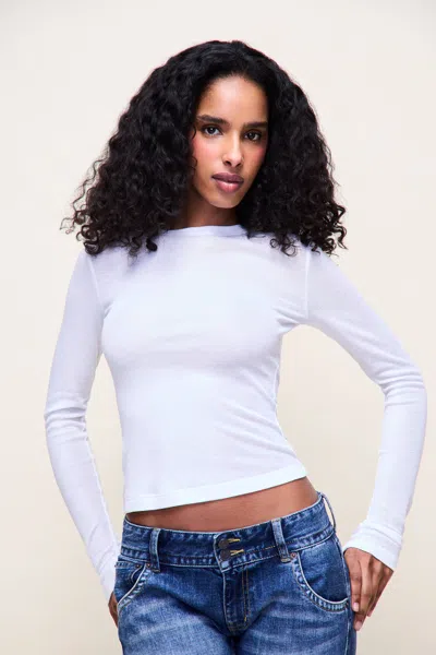 Danielle Guizio Ny Crew Long Sleeve In White