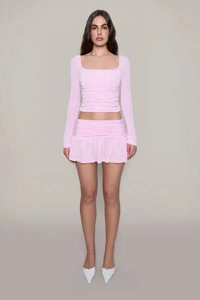 Danielle Guizio Ny Crisia Top In Cotton Candy