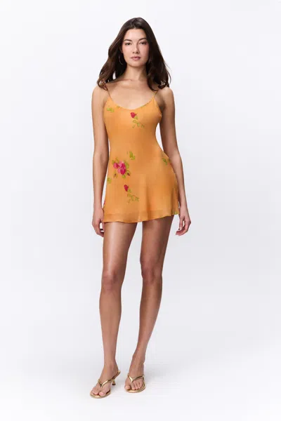 Danielle Guizio Ny Danni Mini Dress In Orange