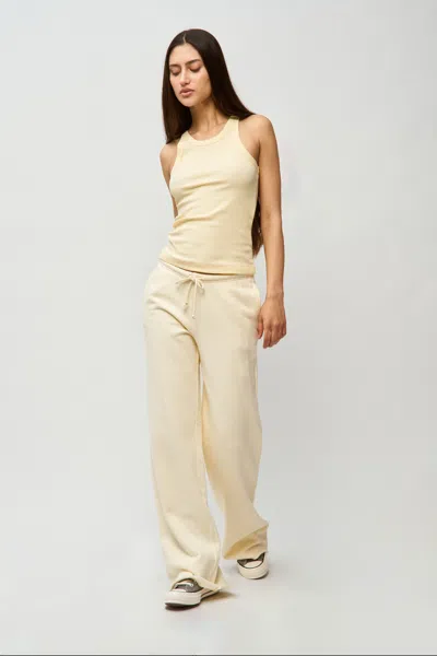 Danielle Guizio Ny Drawstring Fleece Pant In Honey Butter