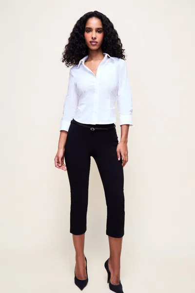 Danielle Guizio Ny Elora Capri Pant In Black