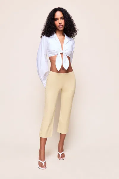 Danielle Guizio Ny Elora Capri Pant In Brown