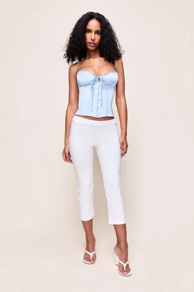 Danielle Guizio Ny Elora Capri Pant In White