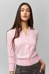 Danielle Guizio Ny Emelie Cropped Cardigan In Ballet Slipper